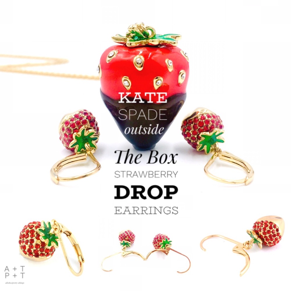 ‼️SOLD‼️ Kate Spade Outside the Box Strawberry Earrings